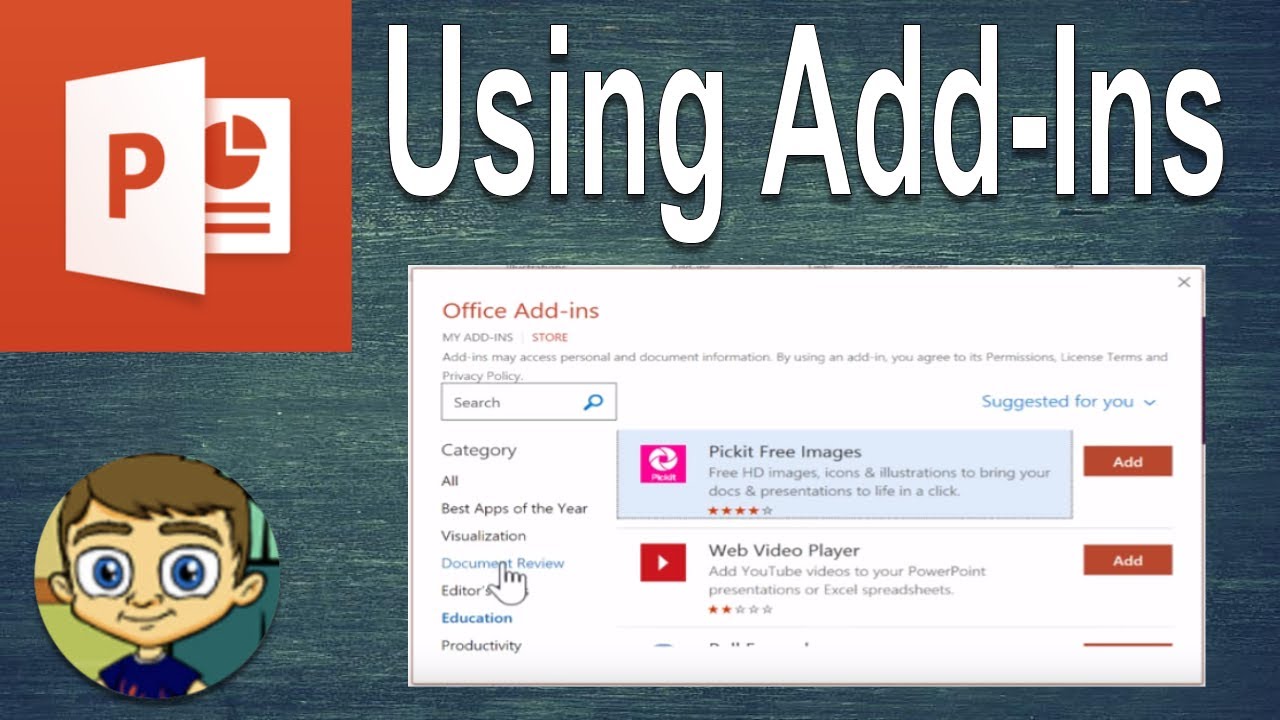 Using PowerPoint Add-Ins - YouTube