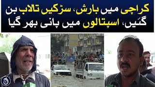 Heavy rain, roads turned into ponds, hospitals were flooded - Aaj News