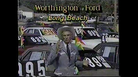 1987 Worthington Auto Dealers "Cal and his dog Spot - Go See Cal 1" SoCal Local TV Commercial