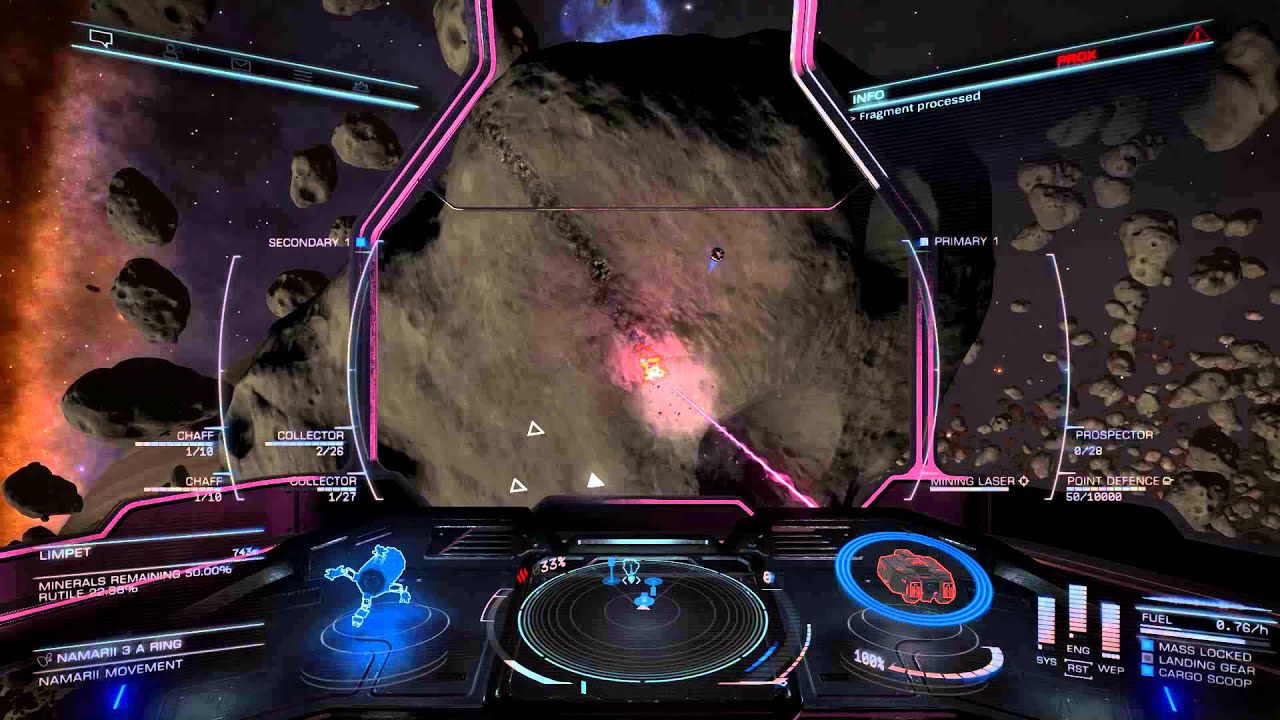 Elite: Dangerous - Mining w/Limpets in 1.3 - YouTube