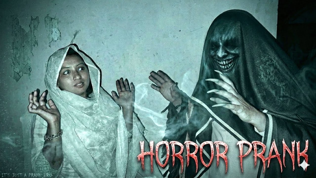 Horror prank on my wife 😱😂