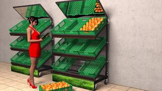 Стеллаж для фруктов и овощей. Торговое оборудование BENDVIS