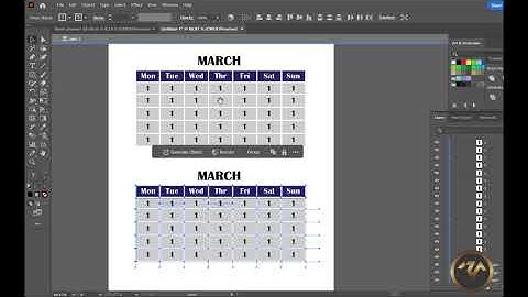 Easily Create a Calendar in Illustrator with the Make Number Sequence Feature!