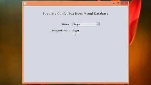 how to populate jcombobox from database ?