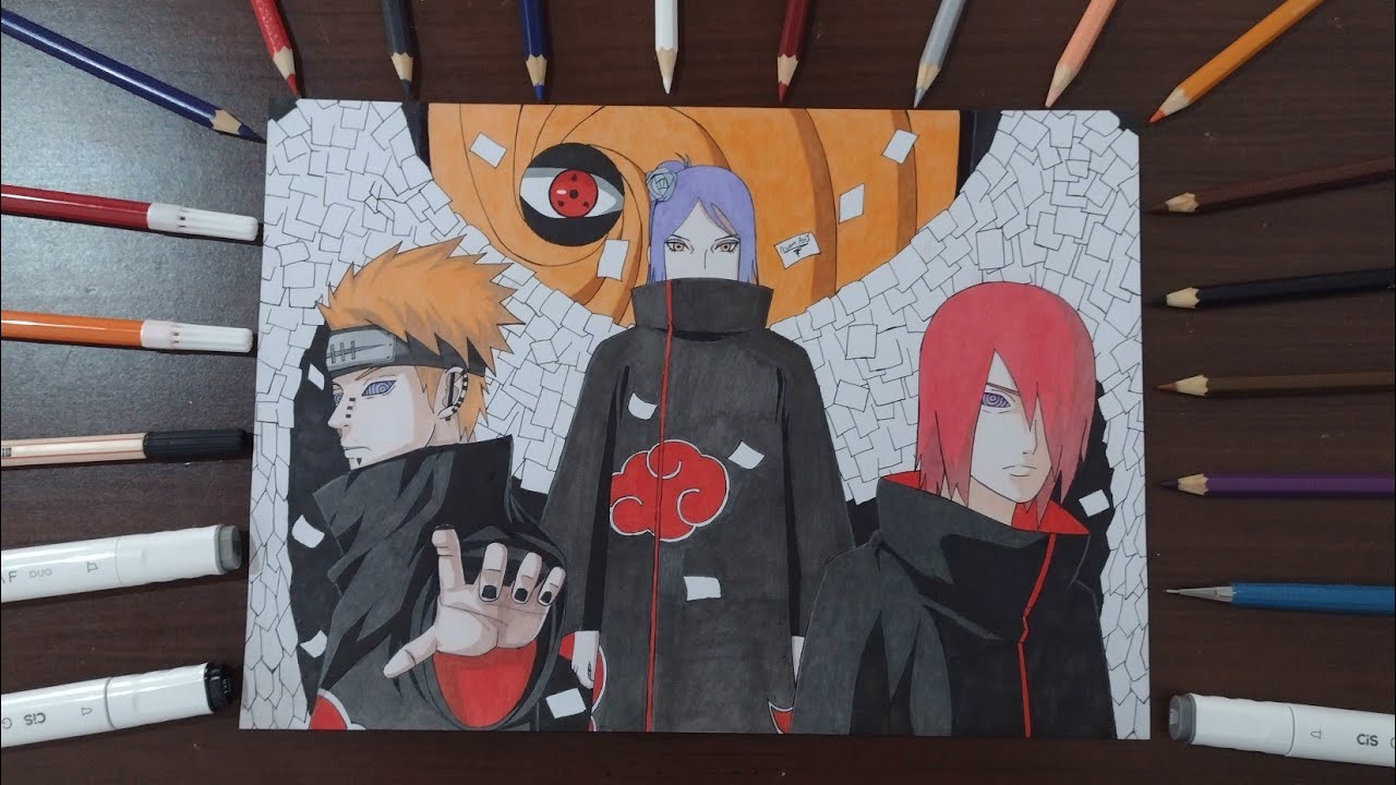 COMO DESENHAR O SÍMBOLO DA AKATSUKI - Naruto #Shorts 