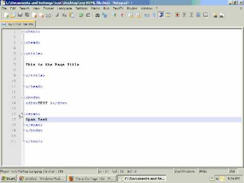 What is the difference between a DIV and a SPAN tag? - YouTube