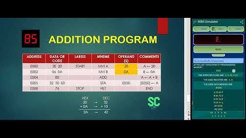 Addition Program in 8085 in 2 minutes