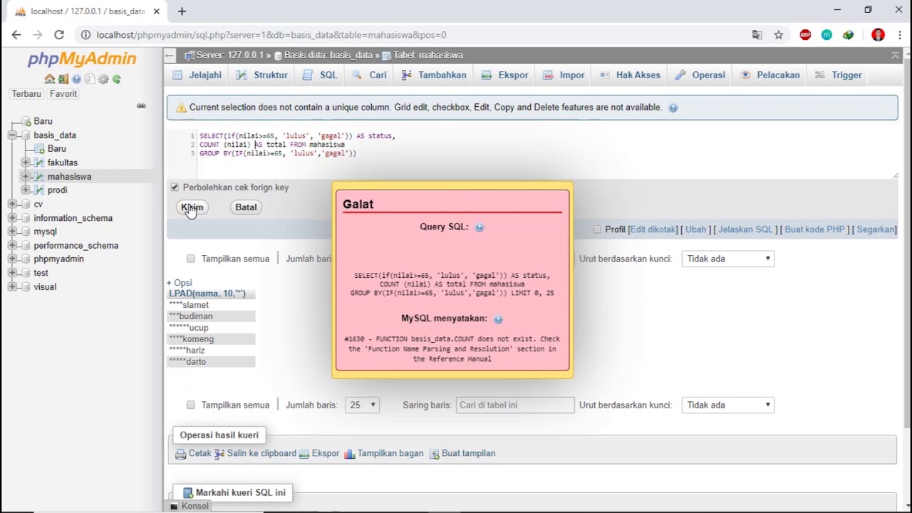 Tutorial Function phpMyAdmin - YouTube