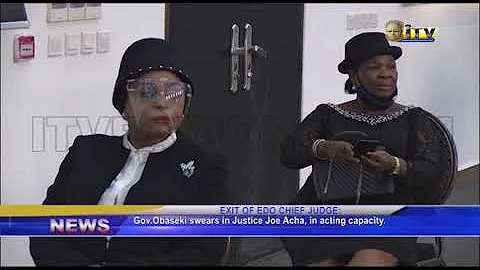 Gov. Obaseki Swears-in Justice Joe Acha as acting Chief Judge