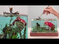 The fisherman against the Leviathan [ Subnautica / Diorama / Resin art ]