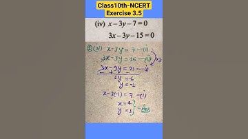 Linear Equations Exercise 3.5 question number 1 (4) / #shorts #youtubeshorts