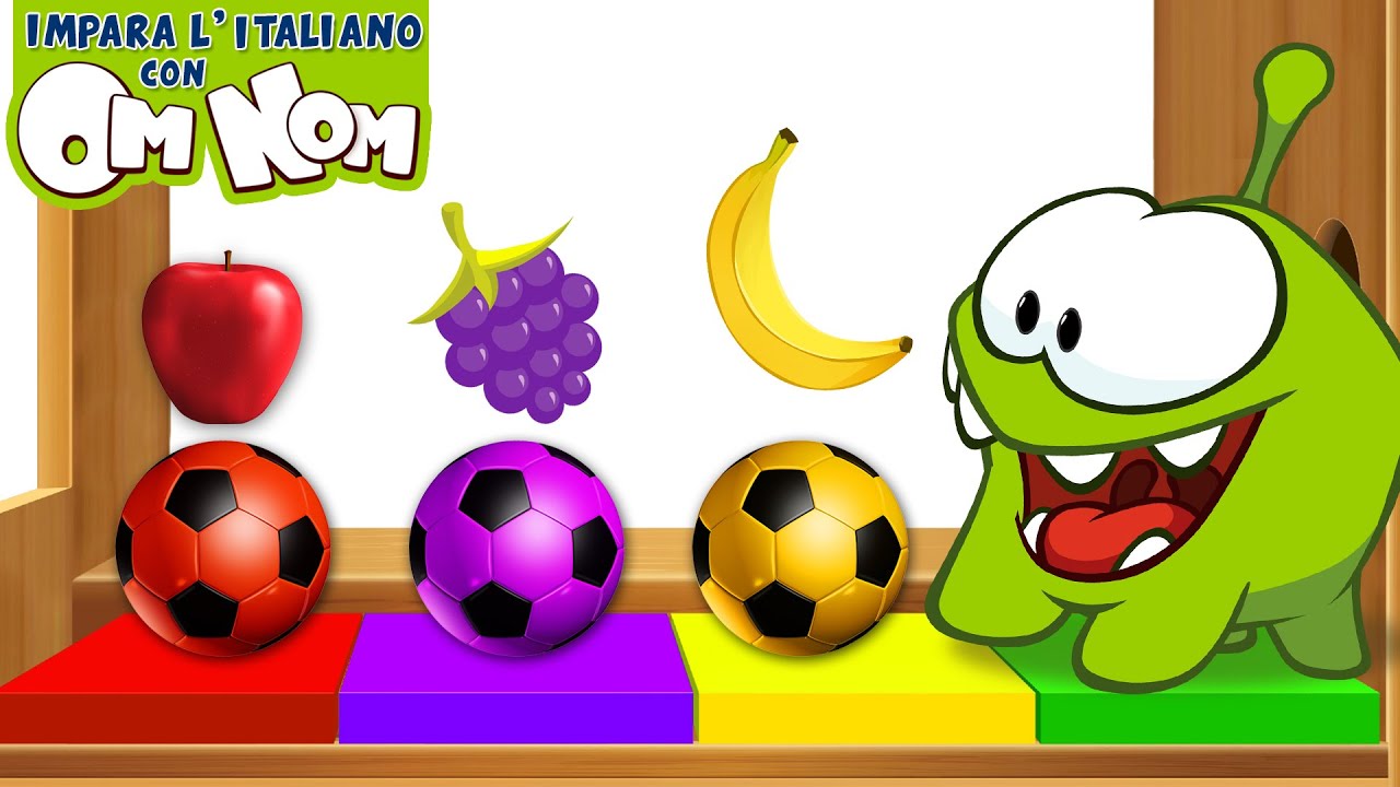 ⁣Impara Colori E Numeri | Om Nom E Xilofono Con Frutti | Learn Italian | Cartoni Animati Per Bambini