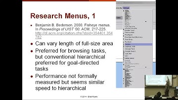 CMU 05 499A  Interaction Techniques HCI P9 Lecture 09