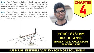 4-54 Moment of a Force about specified axis Chap 4 (Hibbeler Statics 14th Edition) Engineers Academy