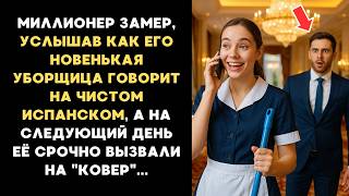 картинка: Услышав Как Его Новенькая Уборщица Говорит На Испанском, Миллионер Замер и Срочно Вызвал ее к Себе