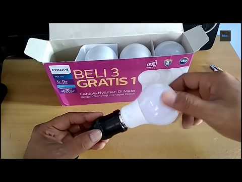 unboxing lampu downlight philips 3watt dan 12watt. 