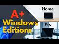CompTIA A+ 1202 (Obj 1.3) Windows Editions Rapid Review