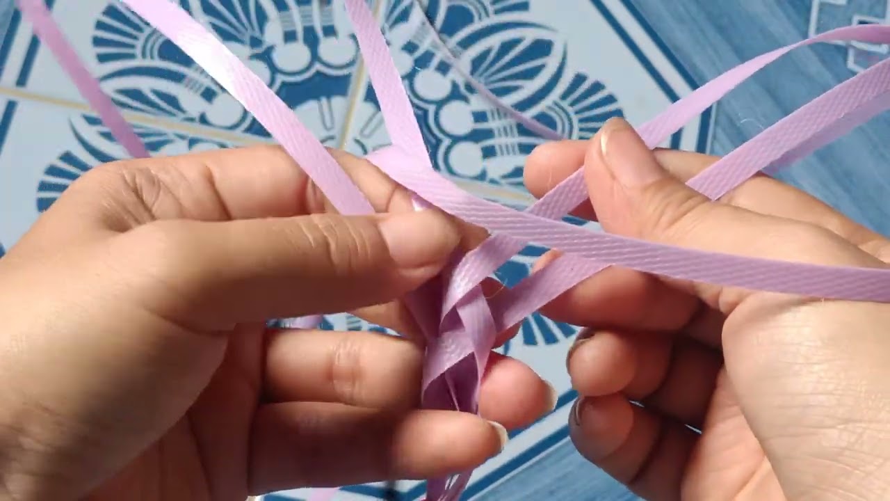 ทำสายเปีย 4 ง่ายๆ | มือใหม่หัดถักต้องดูคลิปนี้ | สายกระเป๋าสานพลาสติก | ตะกร้าสานพลาสติก