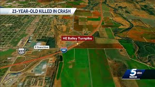 23-year-old killed in crash on HE Bailey Turnpike in Grady County, OHP says