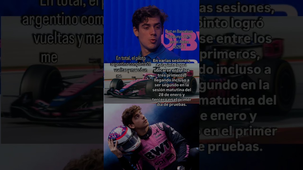 Gran trabajo de Franco Colapinto en los Test de Barcelona con el Alpine A526 