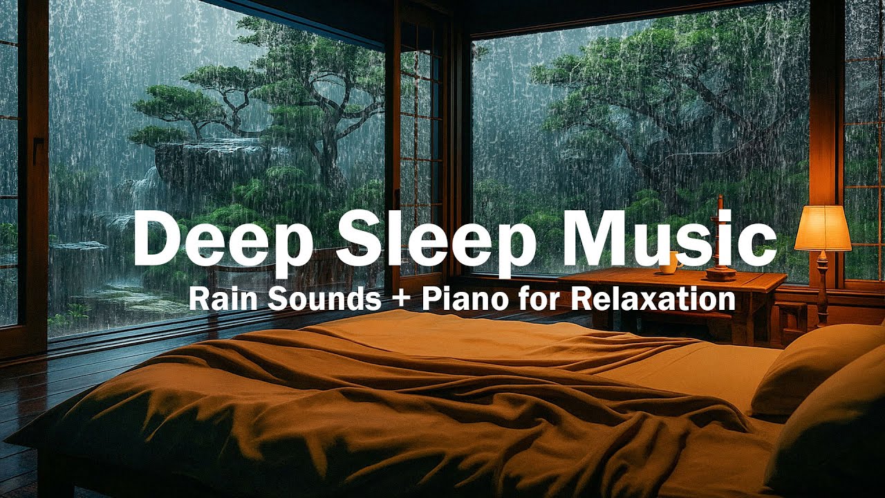 Deep Sleep Music –Relaxing Piano Music & Healing Rain Sounds for Deep ...