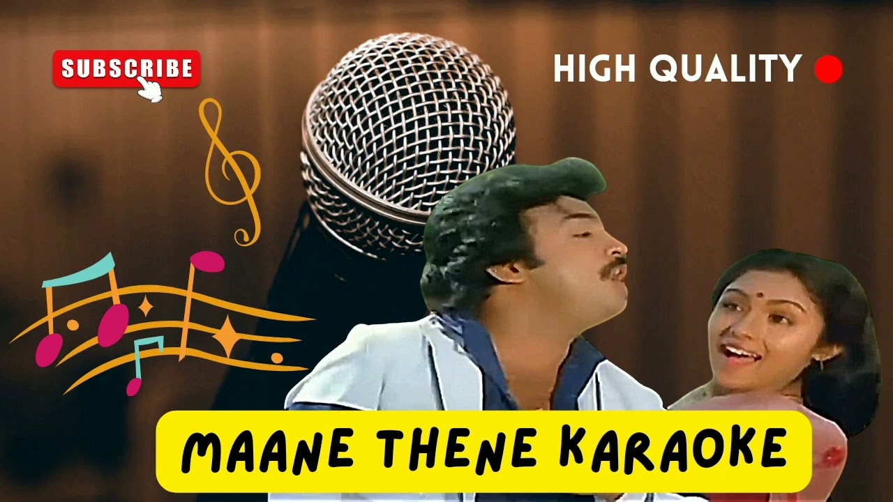 Maane Thene  Tamil Karaoke Songs with Lyrics  Udhaya Geetham Movie Song