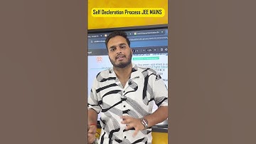 How to fill JEE MAINS Admit Card Self Declaration form ! Don