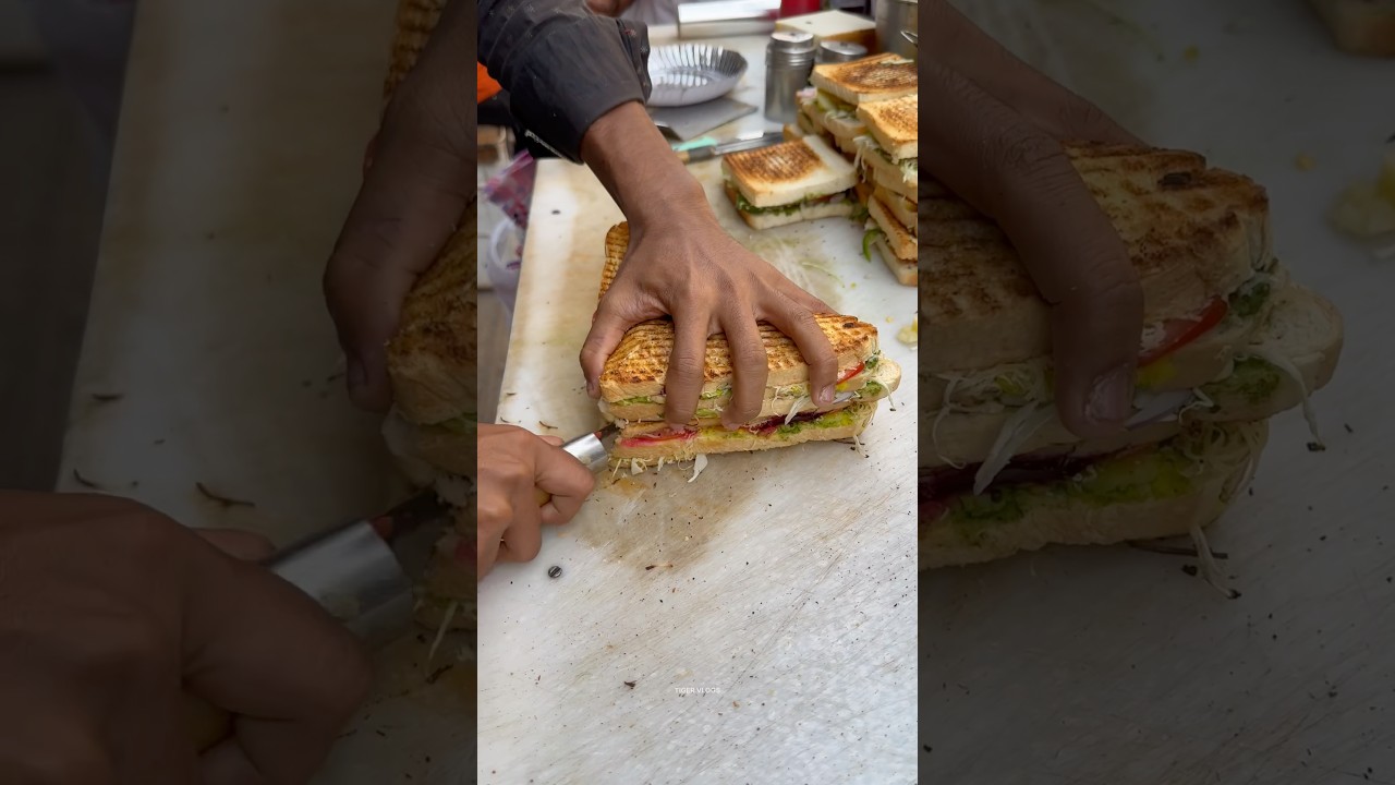 Mumbai Biggest Cheese Grilled Sandwich | Indian Street Food | #shorts #youtubeshorts #short