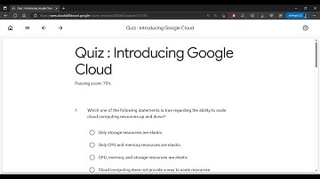 Quiz: Introducing Google Cloud | Google Cloud Fundamentals  Core Infrastructure