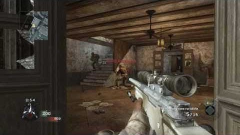 Black ops Awesome quickscope double kill and 180° noscope