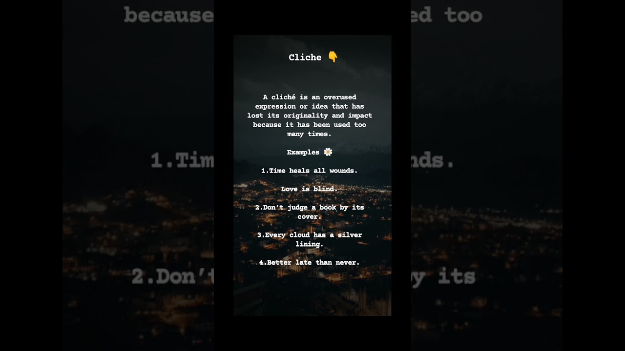 Cliché | Figure of Speech | Explained in Simple Words