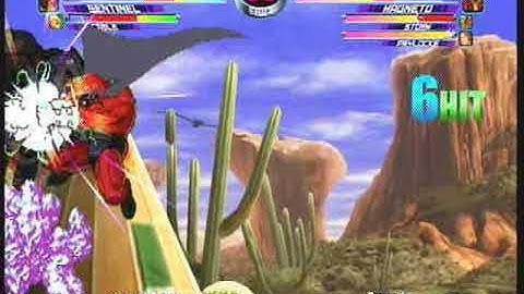 MvC2: Double Assist Combo - Magneto (Psy AAA) to Death Sequence