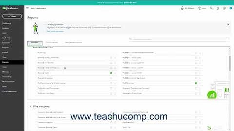 QuickBooks Online Tutorial Standard Reports Intuit Training