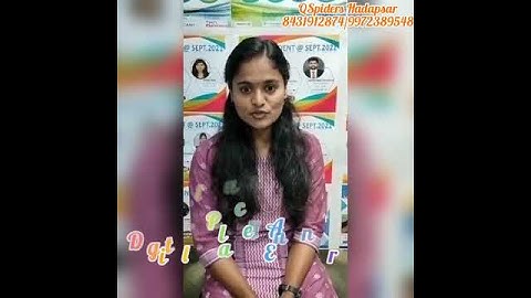 QSPIDERS/JSPIDERS HADAPSAR STUDENT GOT PLACED AS DIGITAL QUALITY  ENGINEER