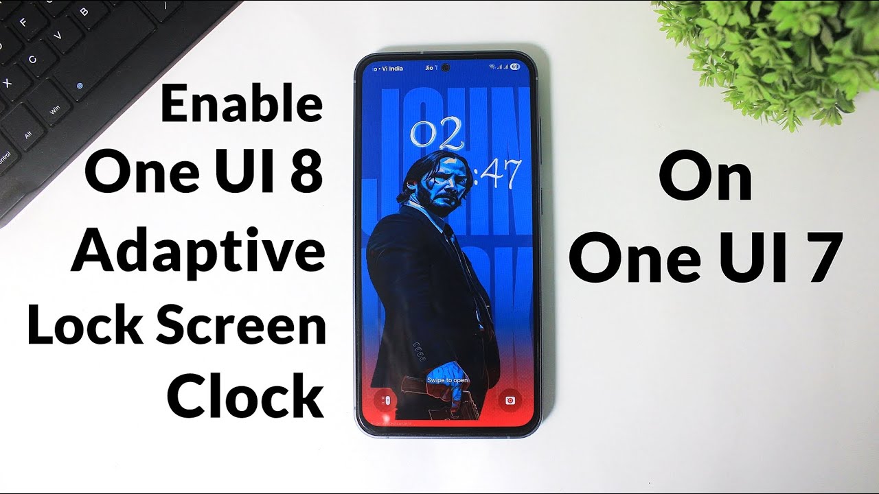 Функция адаптивных часов Samsung One UI 8 на One UI 7