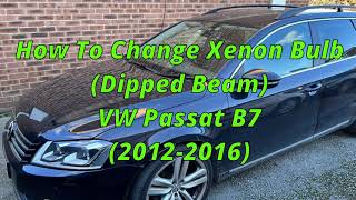 Easy Xenon Bulb Replacement: VW Passat B7 by cerberusk9uk 4,845 views 5 months ago 9 minutes, 10 seconds