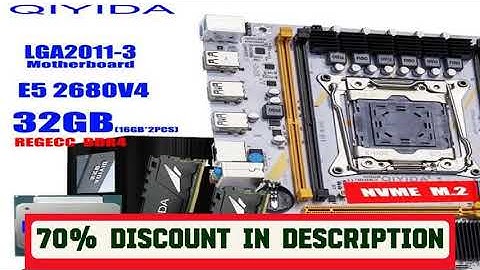 A must-have product! QIYIDA X99 Motherboard LGA 2011-3 Set Kit Xeon E5 2680 V4 CPU Processor 32G=2