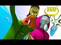 🔴VR 360° SpongeBob Square Pants Squid Word Game Roller Coaster Video