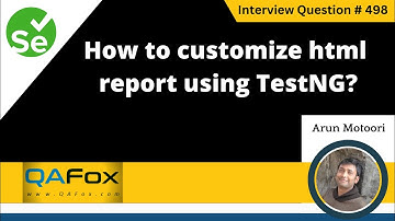 How to Customize html Report using TestNG (Selenium Interview Question #498)