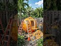 Turning a GIANT ORANGE into a Luxury Gaming Bunker!