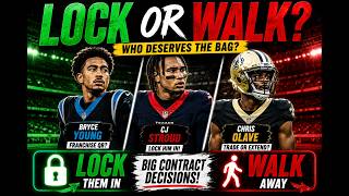 NFL Stars Facing MASSIVE Contract Decisions 👀 | LOCK OR WALK? Bryce Young, Kyle Pitts and More