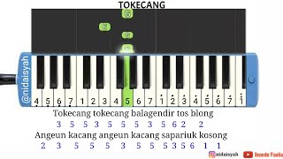 Not Angka Pianika Lagu Tokecang | Tutorial Mudah Main Pianika Lagu Tokecang