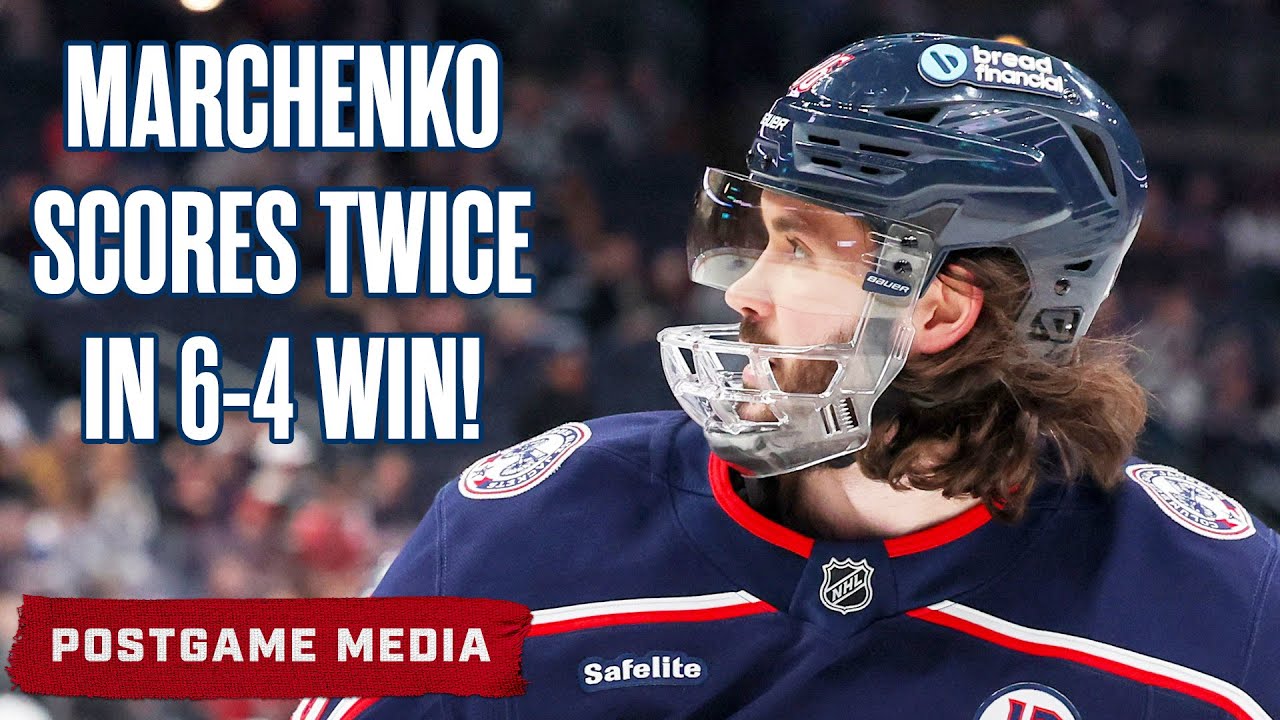 Max Marchenko Marchenko Scores 2 & Earns 1st Star/Donkey in Blue Jackets' 6-4 Win ...