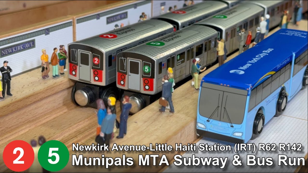 Муниципальные транспортные средства (MTA) Ньюкирк-авеню – Литл-Гаити, IRT, метро и автобусы, марш...