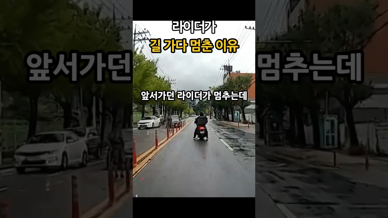 라이더가 길가다 멈춘 이유