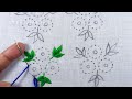 Hand Embroidery All Over Design For Dresses, Dress Embroidery Tutorial For Beginners, Sewing Trick