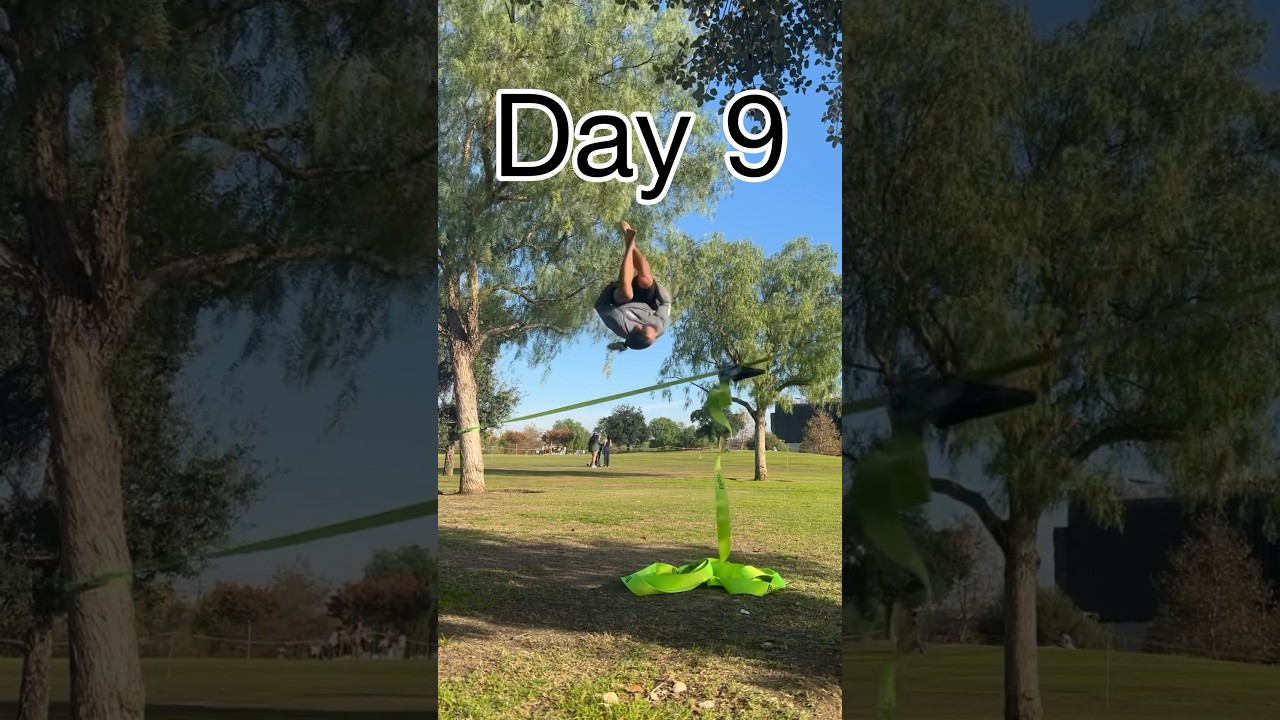 Day 9 of slacklining until I become immortal or break in half 