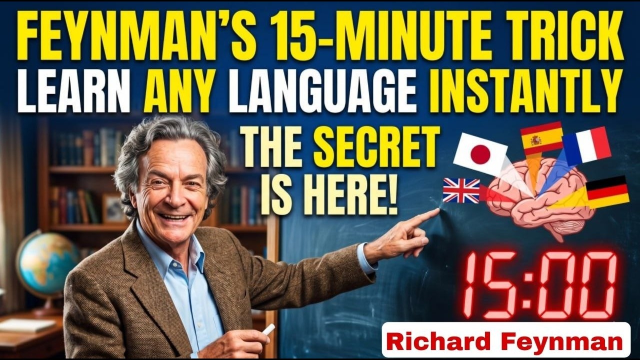 Richard Feynman : Feynman’s 15-Minute Trick to Learn Any Language Faster 🧠🌍