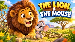 🦁 The Lion and the Mouse | Kids Story | Moral Story for Kids | Bedtime Story | monie Tales