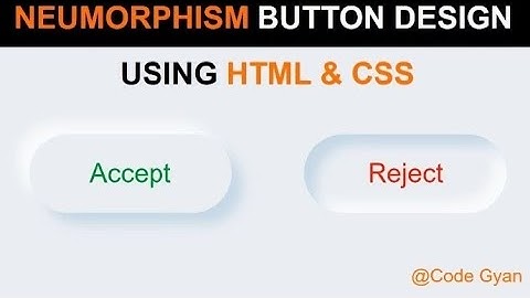 Neumorphism Button Design Using HTML & CSS. | Beautiful Button Design.  #html #css #CodeGyan.